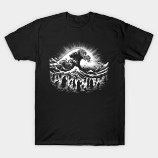 The Great Wave off Kanagawa in the Bible Flood T-Shirt